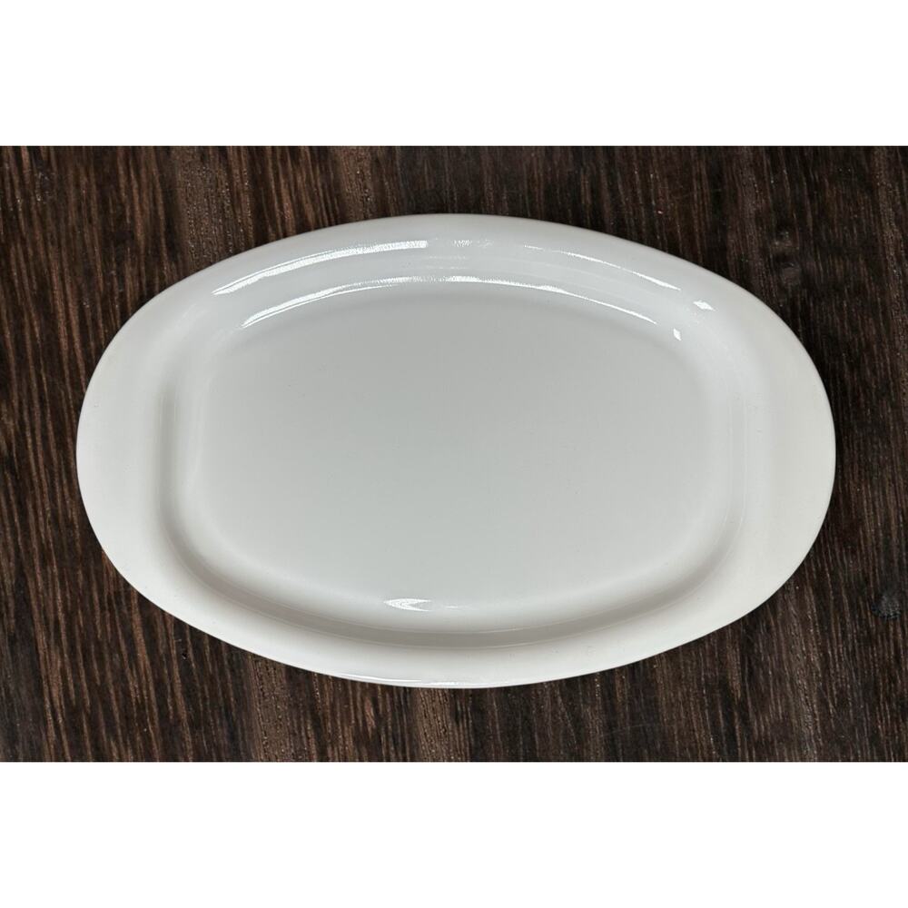 Vtg Corning Microwave Browning Grill White Oval Platter Cookware 16.5"